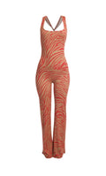 Urban Zebra- one piece cross back jumpsuit