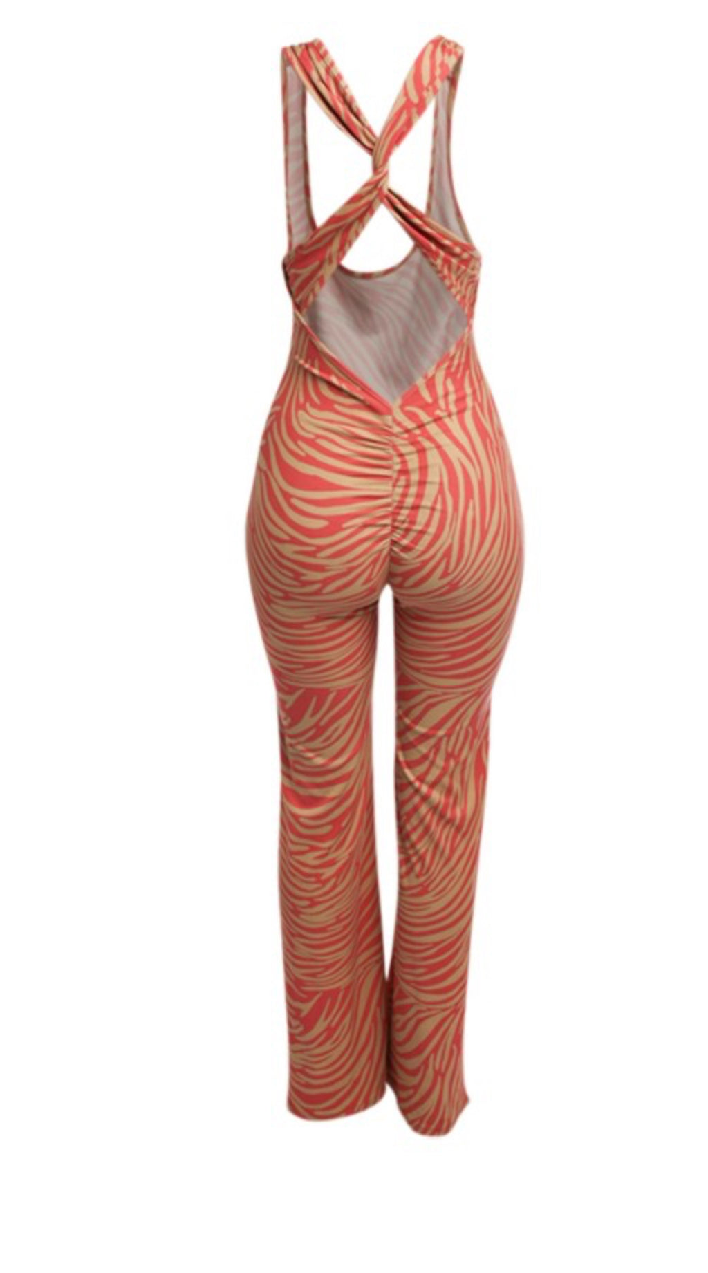 Urban Zebra- one piece cross back jumpsuit