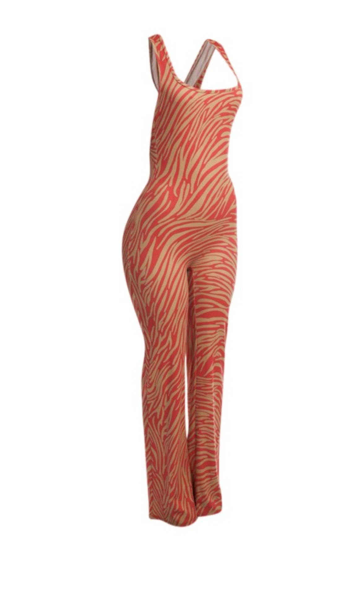 Urban Zebra- one piece cross back jumpsuit
